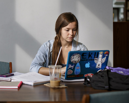 Photo of a student on campus. Link to Planned Giving Blog